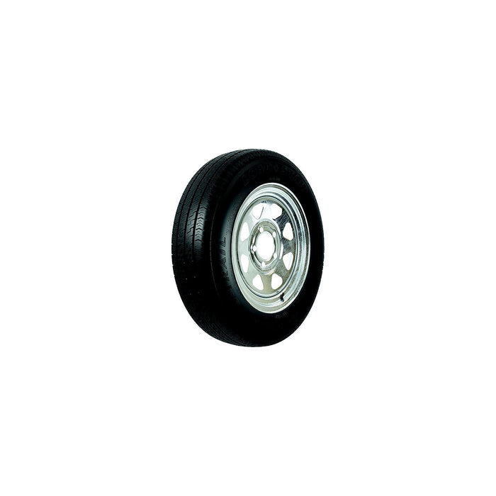 Loadstar Tires 31202 Bias Tire & Wheel (Rim) Asm KR25 ST145/R-12 5-Hole 8 Ply, Galvanized, Spoke