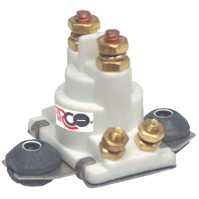 Solenoide para motor fueraborda ARCO Marine con base plana aislada y carcasa blanca