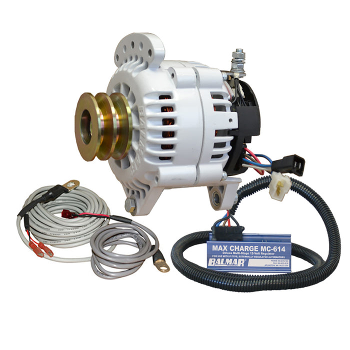 Balmar 60-YP-MC-120-DV Alternator 120 AMP Kit, 12V 3.15" Dual Foot Saddle, Dual Vee Pulley, Regulator/Sensor