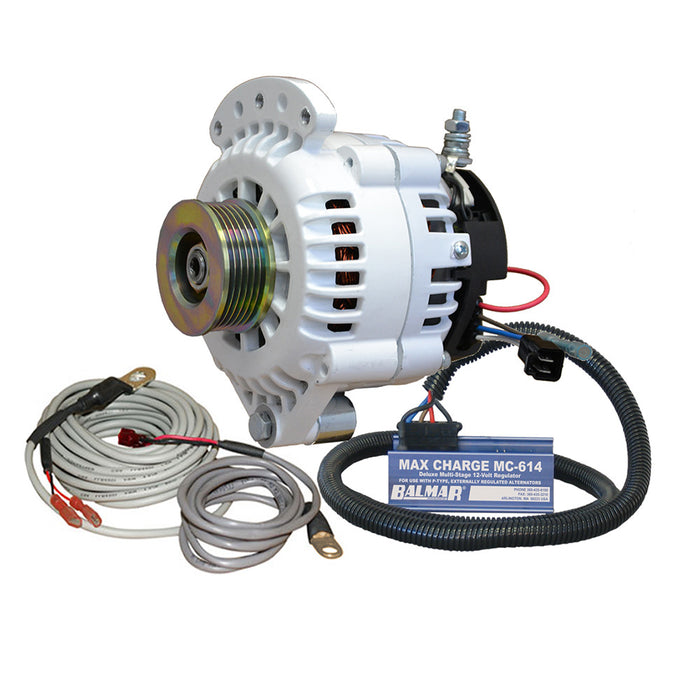 Balmar 621-VUP-MC-100-K6 Alternator Kit, 100 AMP, 12V 1-2" Single Foot Spindle Mount, K6 Pulley, Regulator, Sensor