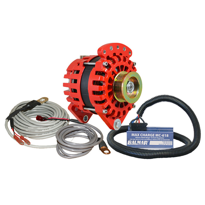 Balmar XT-CR-170-K6-KIT Alternator 170 AMP Kit 12V 3.15" Dual Ft Saddle K6, Pulley Regulator & Temp Sensor
