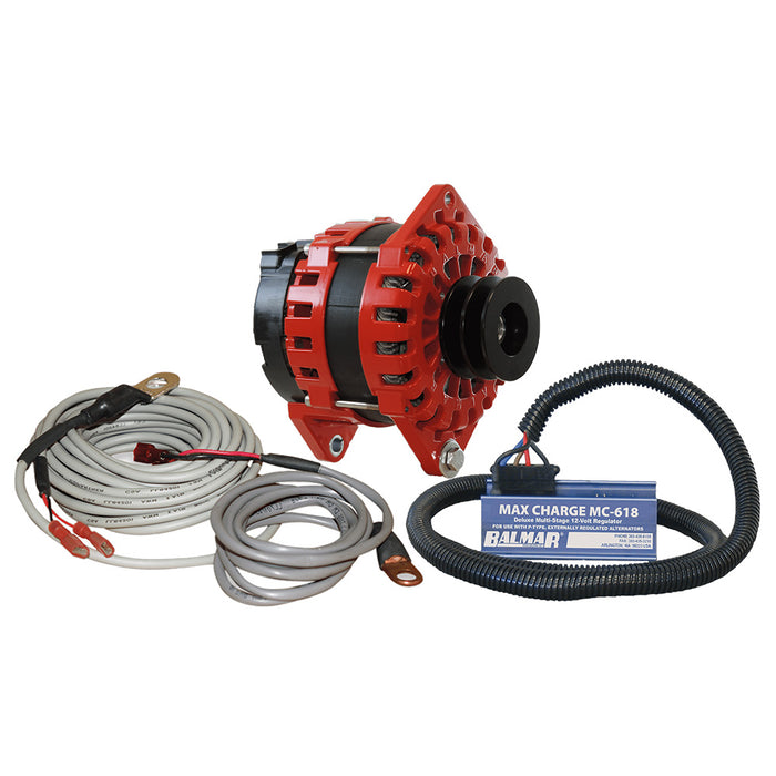 Balmar XT-DF-250-DV-KIT Alternator Kit, 250 AMP, 12V 3.15" Dual Foot Saddle, Dual Vee Pulley, Regulator/Sensor