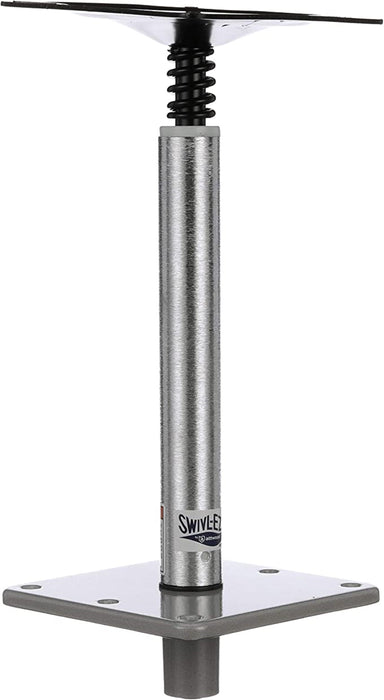 Attwood Swivl-Eze Pedastal- Lock'N Pin 11" Post Satin Al. 7X7" Base