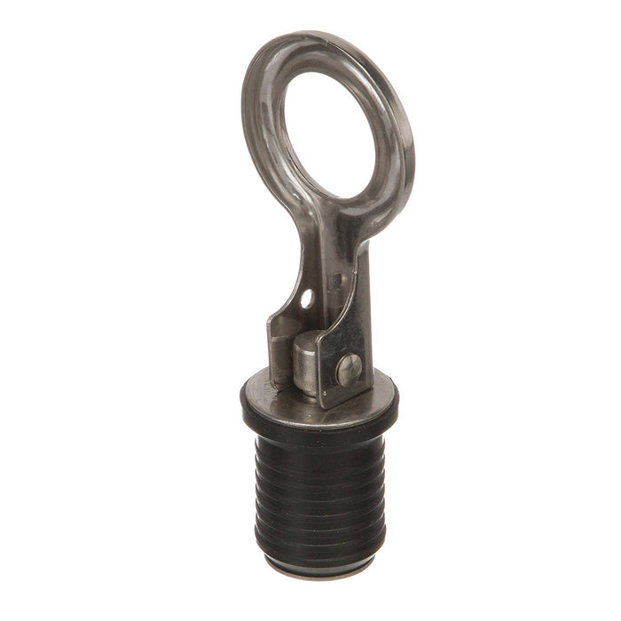 Tapón de drenaje de acero inoxidable con mango a presión Attwood - 1" de diámetro