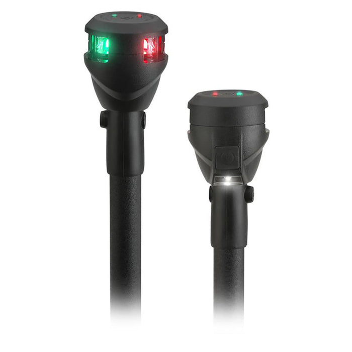 Luz de poste bicolor de acción rápida Attwood LightArmor de 14" y 2 pines
