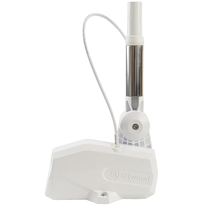 Antena Attwood PowerBase - Base de antena plegable blanca con alimentación