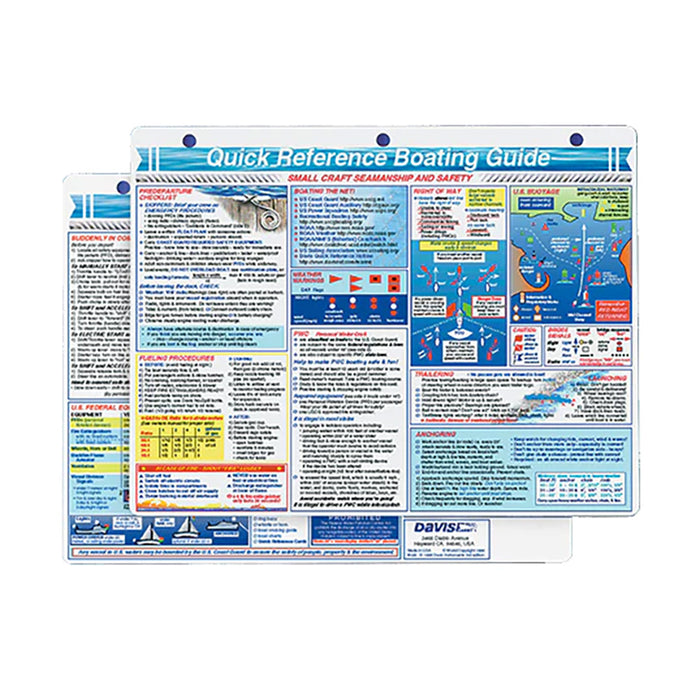 Davis Instruments 128 Quick Reference Boating Guide Card