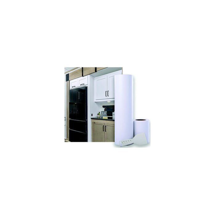 Genesis 493831 Revive Cabinet Covering, 18" x 75', Designer White, Smooth