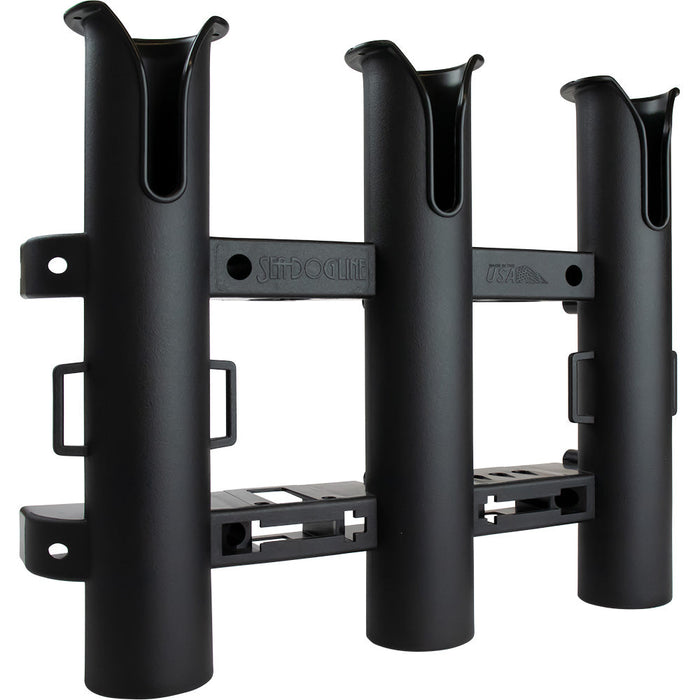 Portacañas de tres postes Sea-Dog Triple Threat - Negro