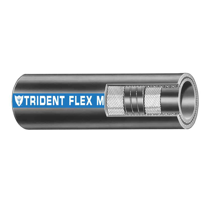 Trident Marine 100-1144-1B Trident Flex Water Hose w/Wire, 1-1/4" x 12.5'