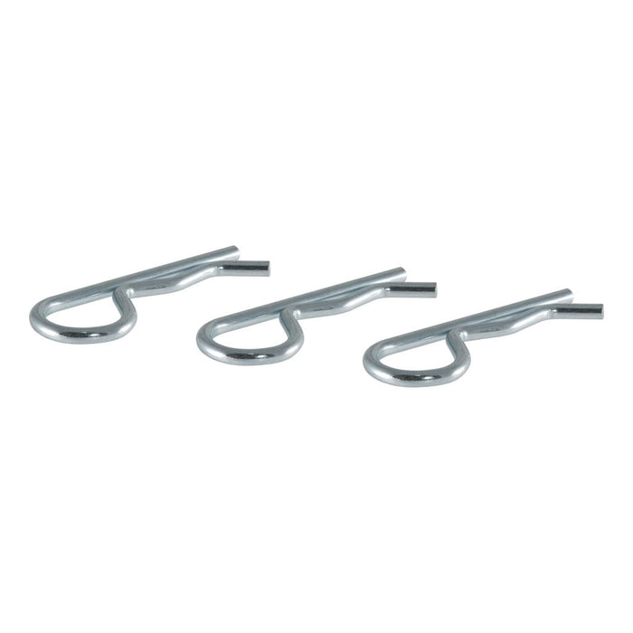 Curt Hitch Clips (Fits 1/2" Or 5/8" Pin, Zinc, 3-Pack) #21602