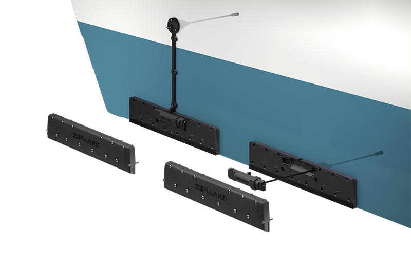 Zipwake 2011234 Series S IT600-S Interceptor, 600 mm (24 in) with 3 m Cable — installed view