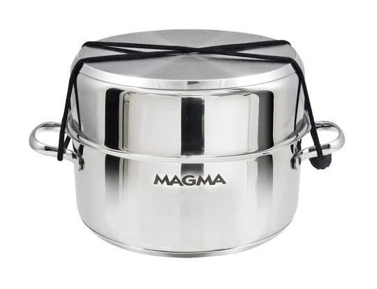 Magma 10 Piece Set - Induct Compat Stainless Steel Ext Blk Ceram Nonstick Int