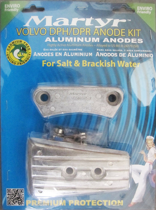 Martyr CMDPHKITA Anode Kit for Volvo Penta DPH Engine (Contains 1-3588745, 1-3863206 & Fastening Hardware)