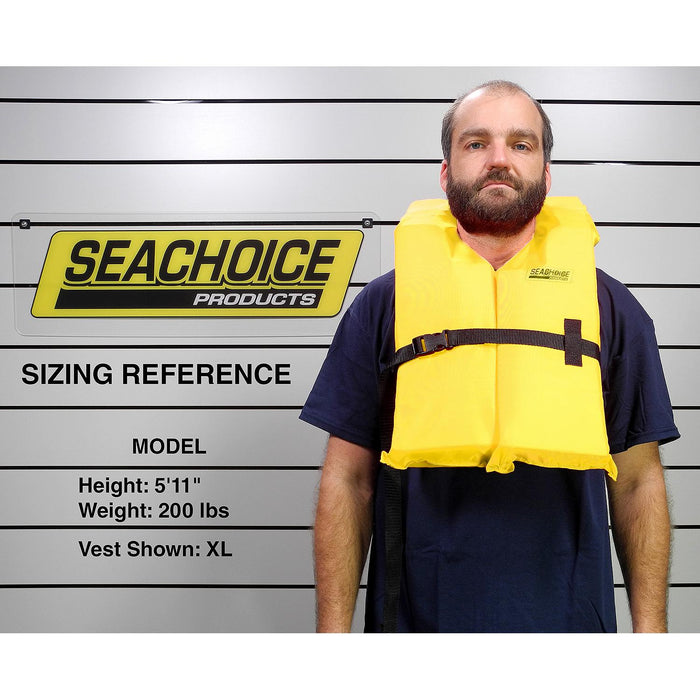 Seachoice EPE1110AK1ASLY-86080 Type II Life Vest XL, Yellow