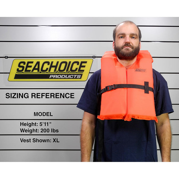 Seachoice EPE1110AK1ASLO-85580 Type II Life Vest XL, Orange