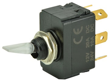 BEP SPDT Lighted Toggle Switch - ON/OFF/ON