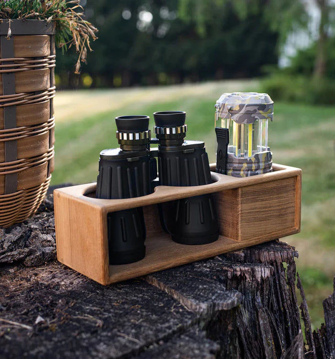 Whitecap Teak Two Insulated Drink/Binocular Rack w/Tray