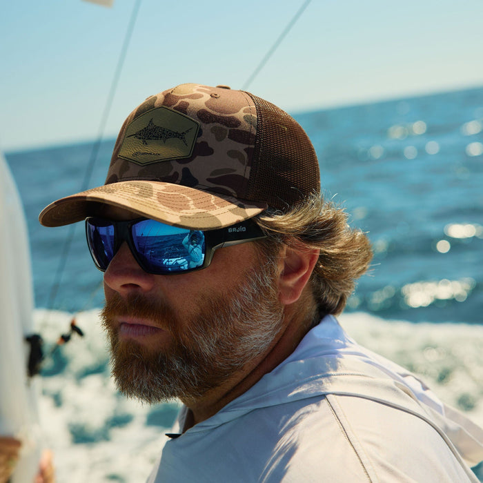Richardson Duck Camo Leather Patch Hat