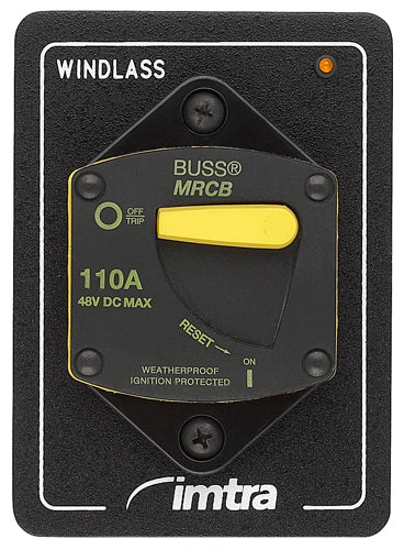 Disyuntor térmico Imtra de 110 A, con mamparo pasante | con panel y luz indicadora LED de 12 V