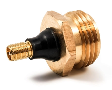 Camco Blow Out Plug With Schrader Valve - Brass