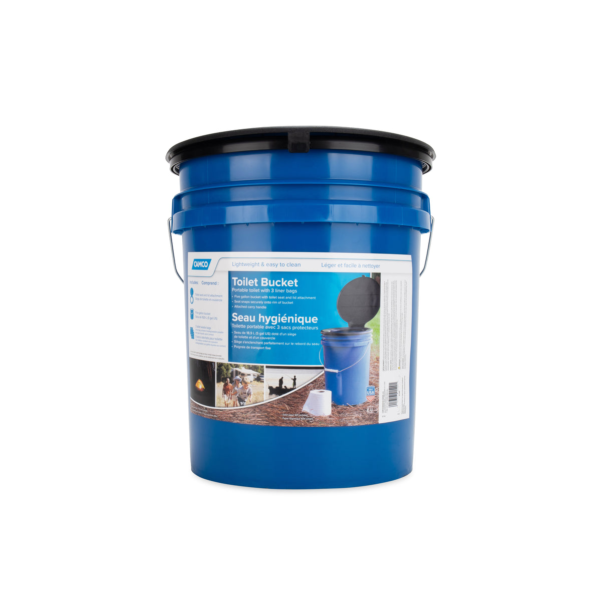 Camco Toilet Bucket with Seat And Lid, Kit — Freeport Marine Supply