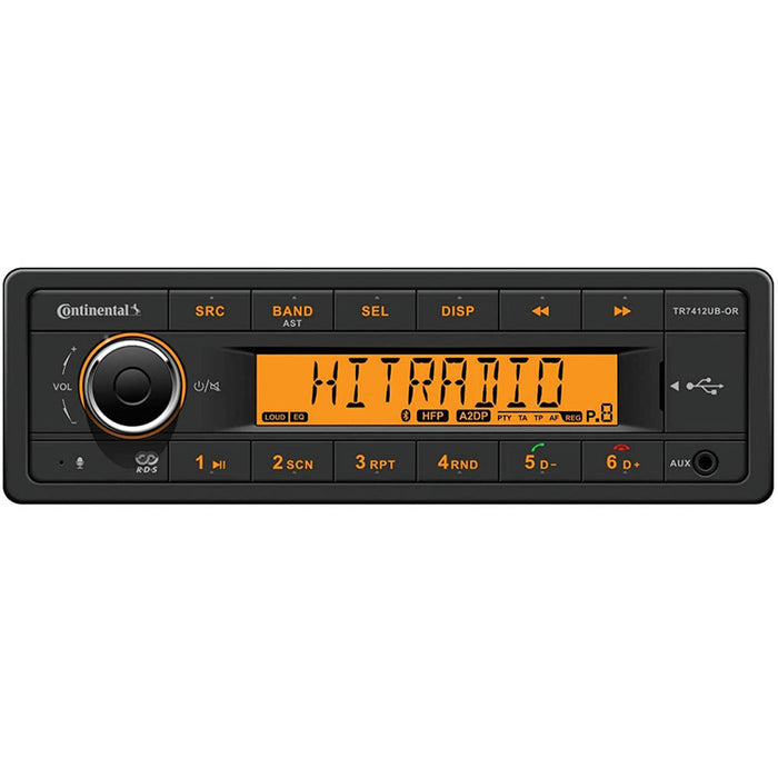 Continental Marine Stereo – AM/FM/CD/BT/USB, 12V & 24V, Harness Options