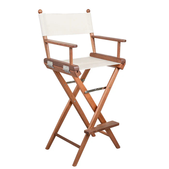 Whitecap 60048 Silla tipo capitán con fundas de asiento naturales - Teca