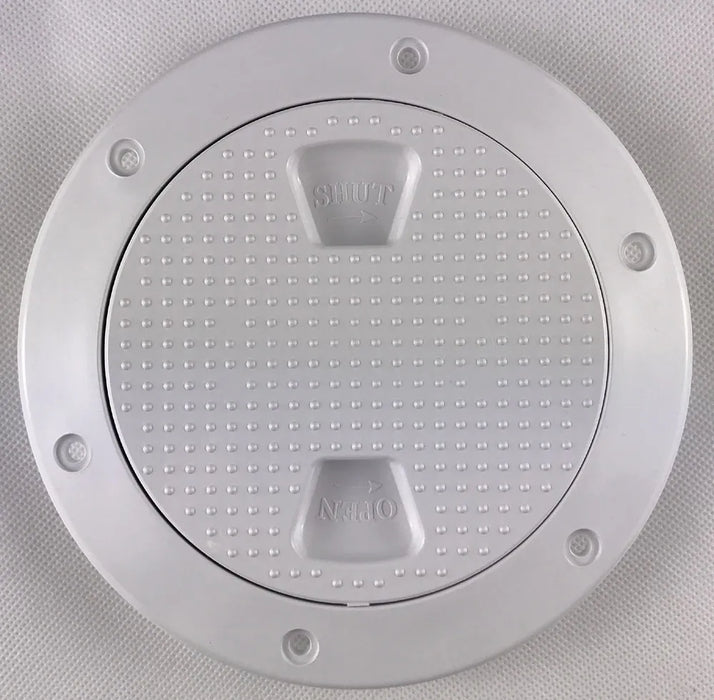 Beckson Marine DP42-W Inspection Port 4" White Fl Mt Screw-Out Non-Skid