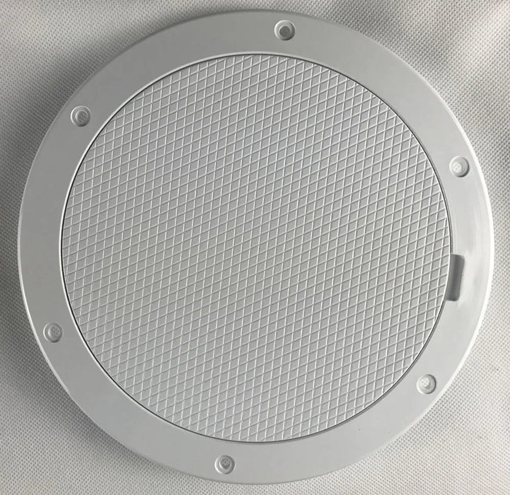 Beckson Marine DP65-W Deck Plate Pry Out 6" White Diamond Center