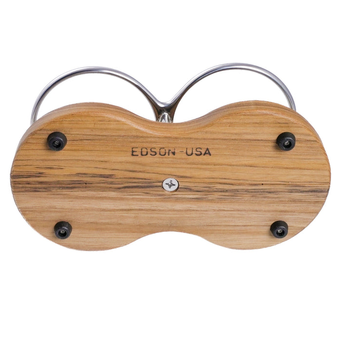 Drink Holder, Double, Stainless with Teak Base
