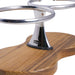 Drink Holder, Double, Stainless with Teak Base