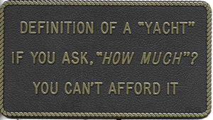 Bernard Engraving Plaque Definition of a Yacht SNPLAQ3 3 x 5.5 Inch