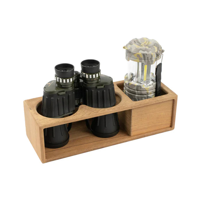 Whitecap Teak Two Insulated Drink/Binocular Rack w/Tray
