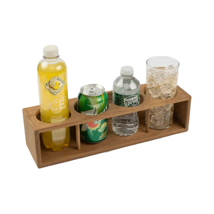 Whitecap 62634 Estante para binoculares/bebidas con cuatro aislamientos de teca