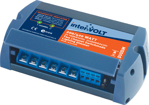 Imtra Lighting Intervolt Duodim 2-Channel, Switch Mode Dimmer | 9-33VDC, 400W Max
