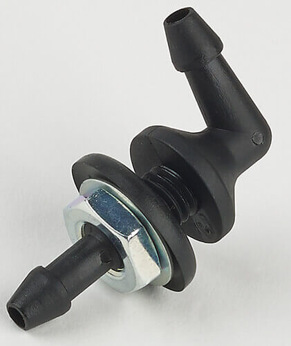 Conector de mamparo Imtra EX2122 de 90 grados para mamparo de 1/4"