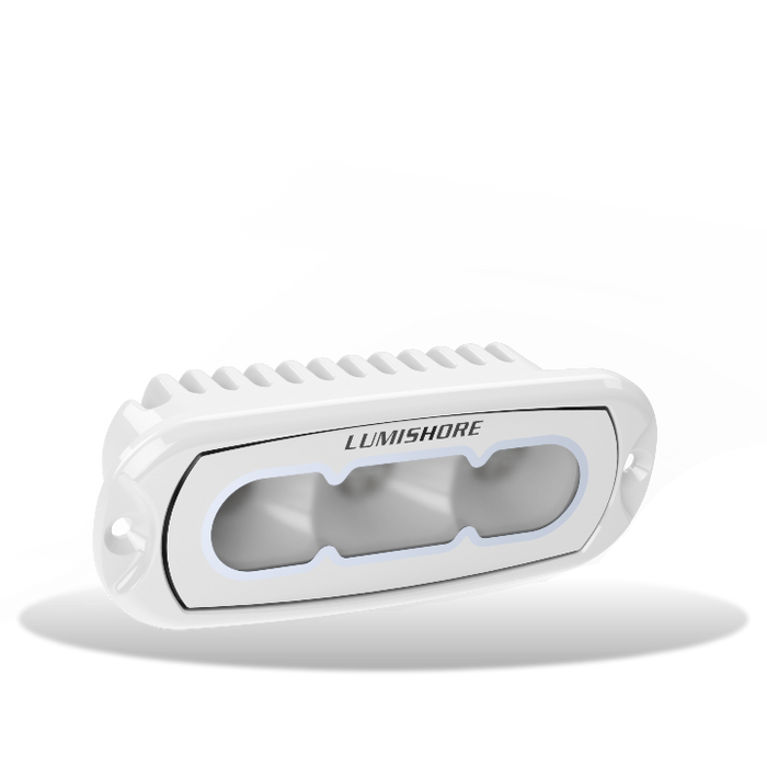 Foco empotrable Lumishore Eclipse de 4" blanco | 10/31 V, 5500 K, 3375 lúmenes / 1500 lúmenes de la luminaria