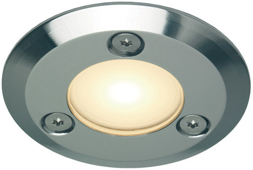Luz de cortesía LED pequeña Emden de Imtra Lighting, acero inoxidable pulido | Azul, IP67 (solo frontal), 10-30 V CC