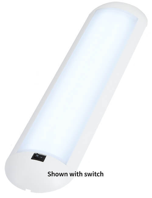 Frensch F-30.1 Stream con interruptor, LED blanco frío, 12 V CC | Luminaria lineal de montaje en superficie, 38 cm de longitud, IP40