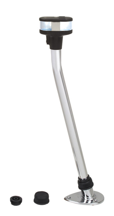 Perko 1625DP4CHR Mástil LED/luz combinada redonda para guardar Chr/base de latón 34"