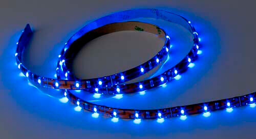 Imtra Lighting Flexible LED Strip Tape, Standard Output, 12V | Blue, 8' Length with Wire Leads, IP65