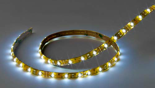 Imtra Lighting Flexible LED Strip Tape, Standard Output, 24V | Cool White, 4' Length, Wire Leads, IP65