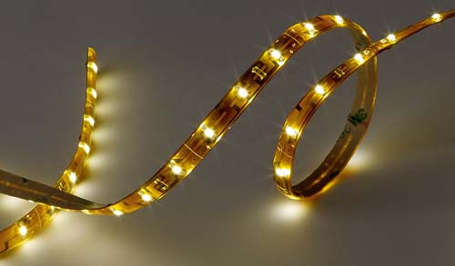 Imtra Lighting Flexible LED Strip Tape, Standard Output, 24V | Warm White, 4' Length, Wire Leads, IP65