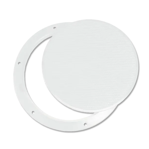 Bomar G820-W Deck Plate 6" Polycarbonate Stark White Press In Non Skid