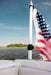 Coastal Hybrid 2' Burgees Flagpole, White