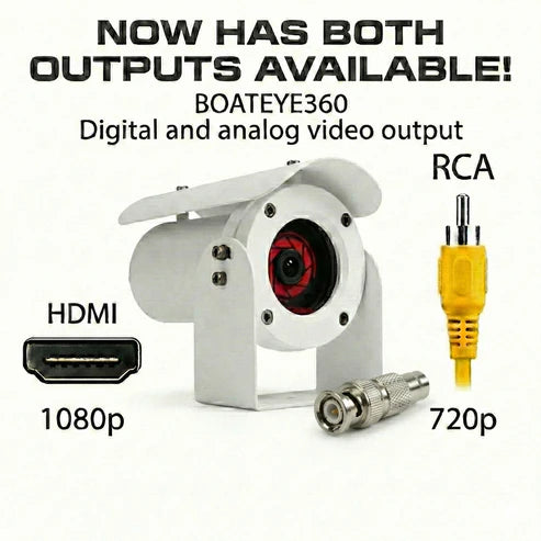 Boateye360 C1080 Full Color Night Vision Camera Stainless Steel 316L HDMI 1080p Analog RCA Marine Navigation