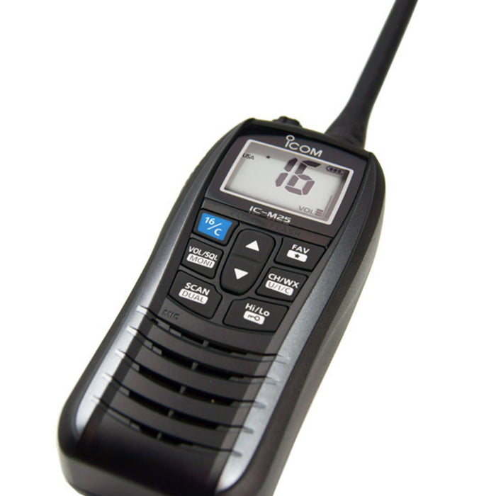 Radio VHF portátil flotante Icom M25 - Negro