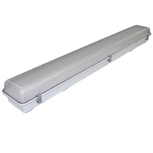 Luz LED para sala de máquinas Frensch de 1,2 m, 92 W, 120-277 V CA | Pestillos de acero inoxidable, sin correas de montaje