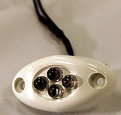 Imtra Lighting LED Cluster Courtesy Light, White, 4 x Blue LED, 24V